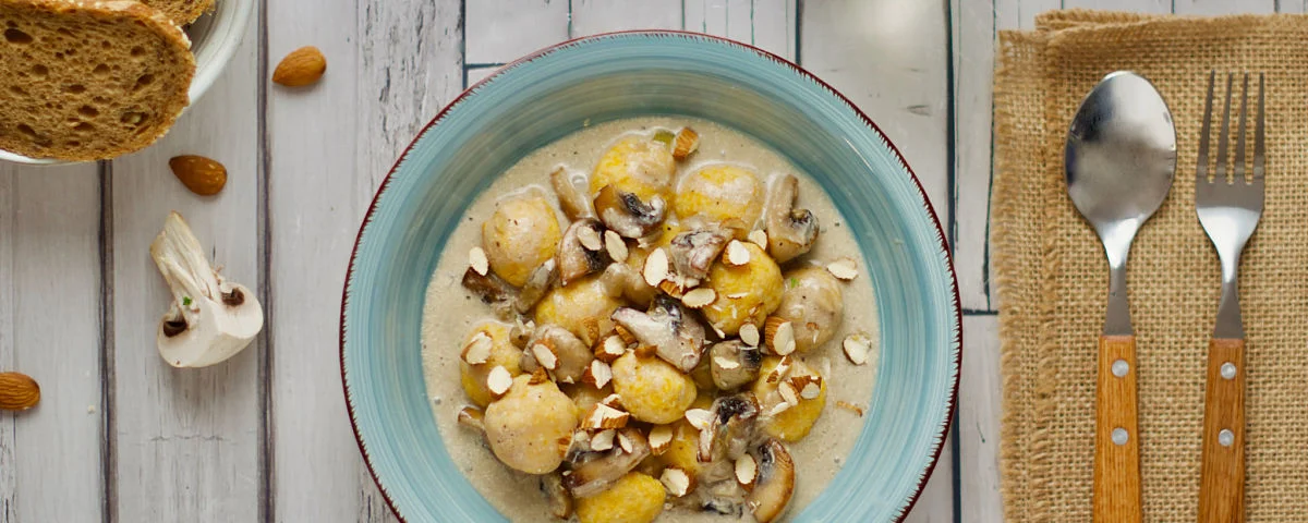 Kit de receta noqui de calabaza con crema de champinon